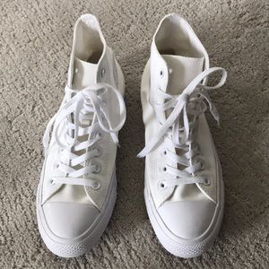 NEW Converse High Tops all-white Madewell